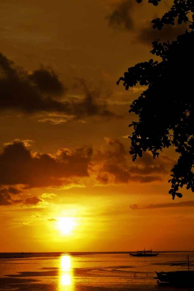 Couché de soleil au Philippines